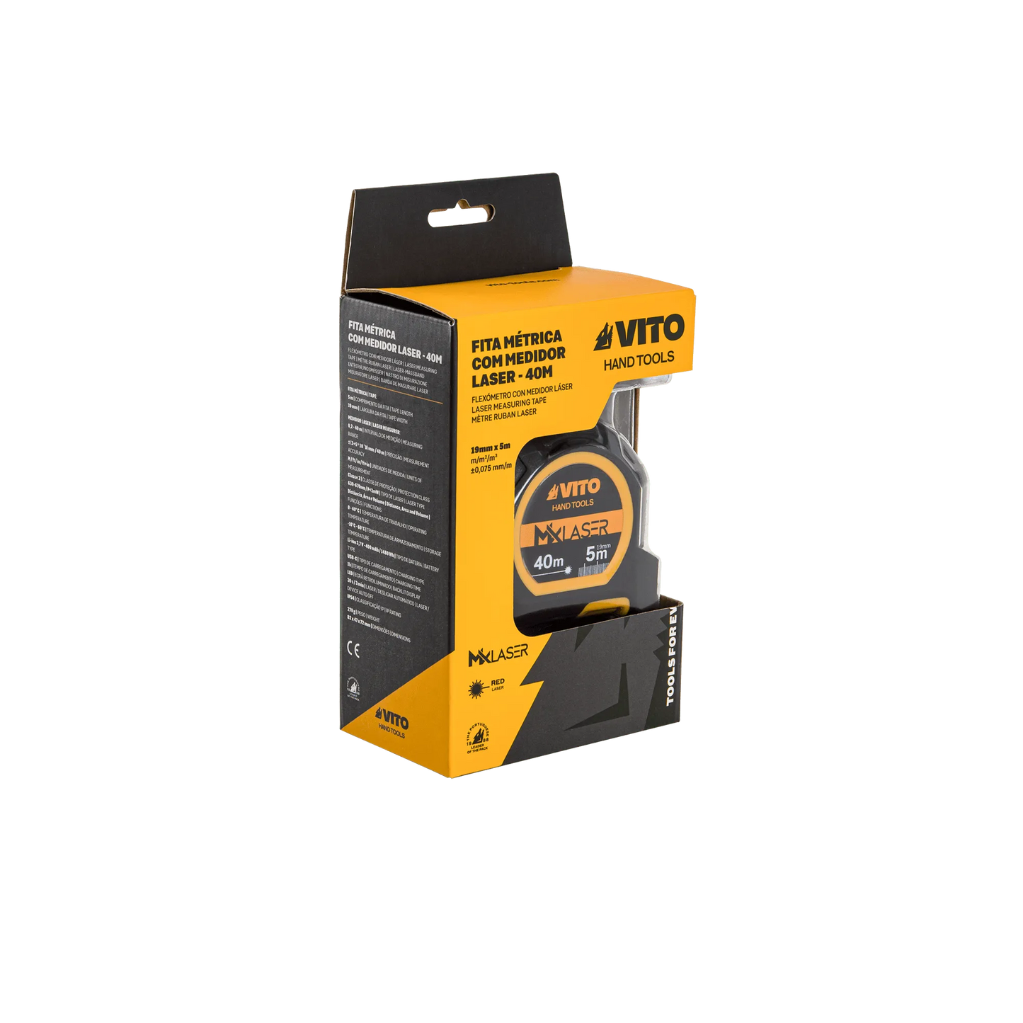 FLEXÓMETRO CON MEDIDOR LÁSER 40M