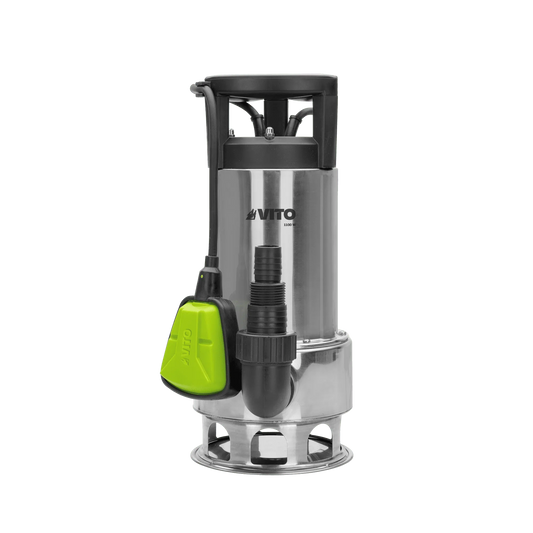 BOMBA SUMERGIBLE DE ACERO INOXIDABLE PARA AGUAS SUCIAS 1100W