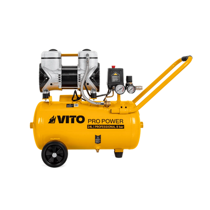 COMPRESOR SILENCIOSO SIN ACEITE 24L 8 BAR 2.0CV