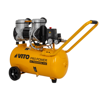 COMPRESOR SILENCIOSO SIN ACEITE 24L 8 BAR 2.0CV