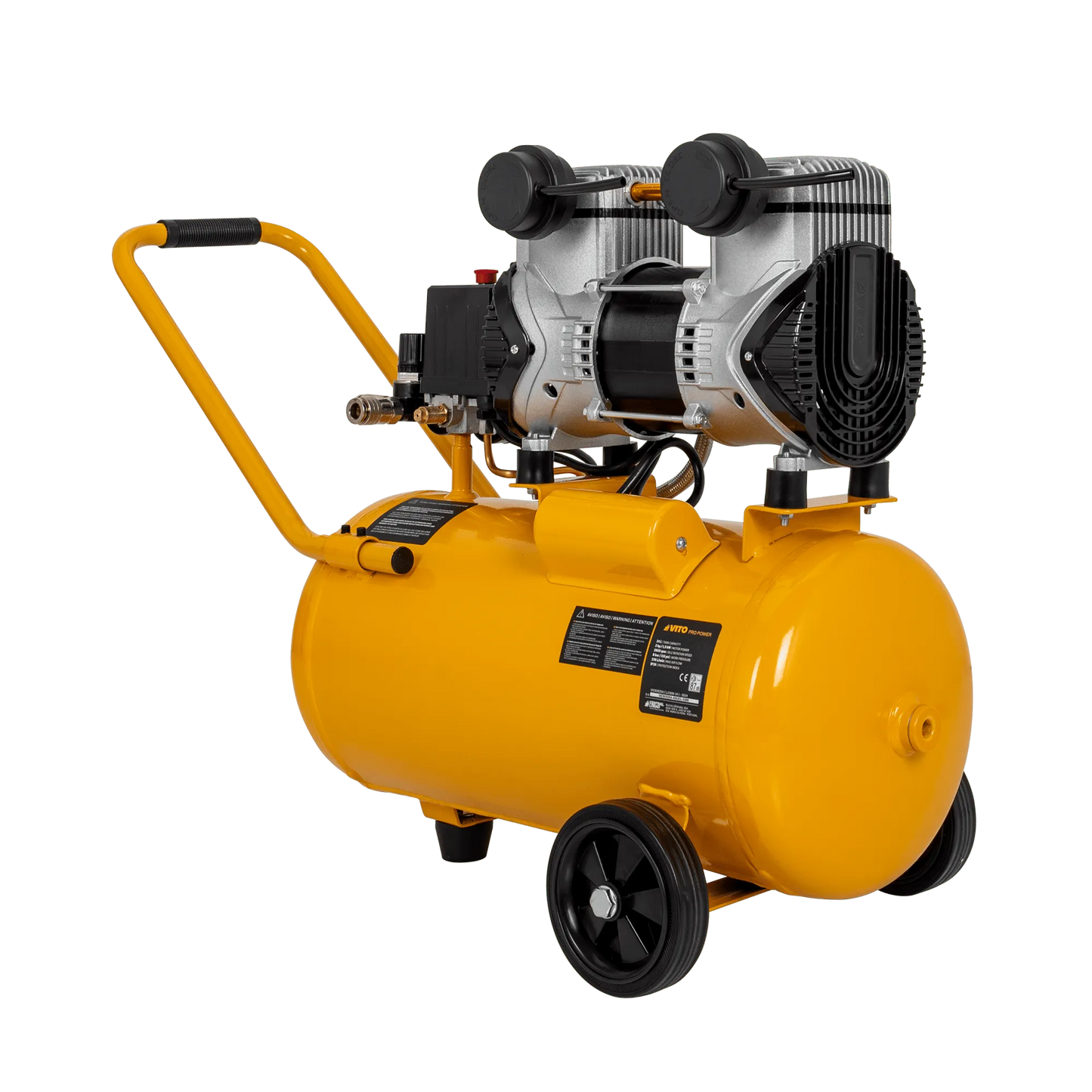 COMPRESOR SILENCIOSO SIN ACEITE 24L 8 BAR 2.0CV