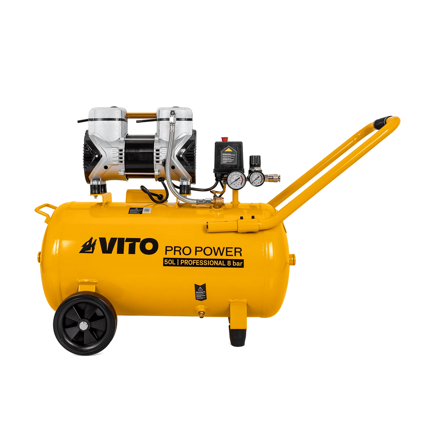 COMPRESOR SILENCIOSO SIN ACEITE 24L 8 BAR 2.0CV