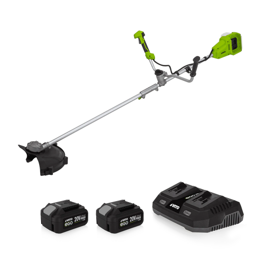 DESBROZADORA EGO 40V CON 2 BATERÍAS Y CARGADOR DOBLE