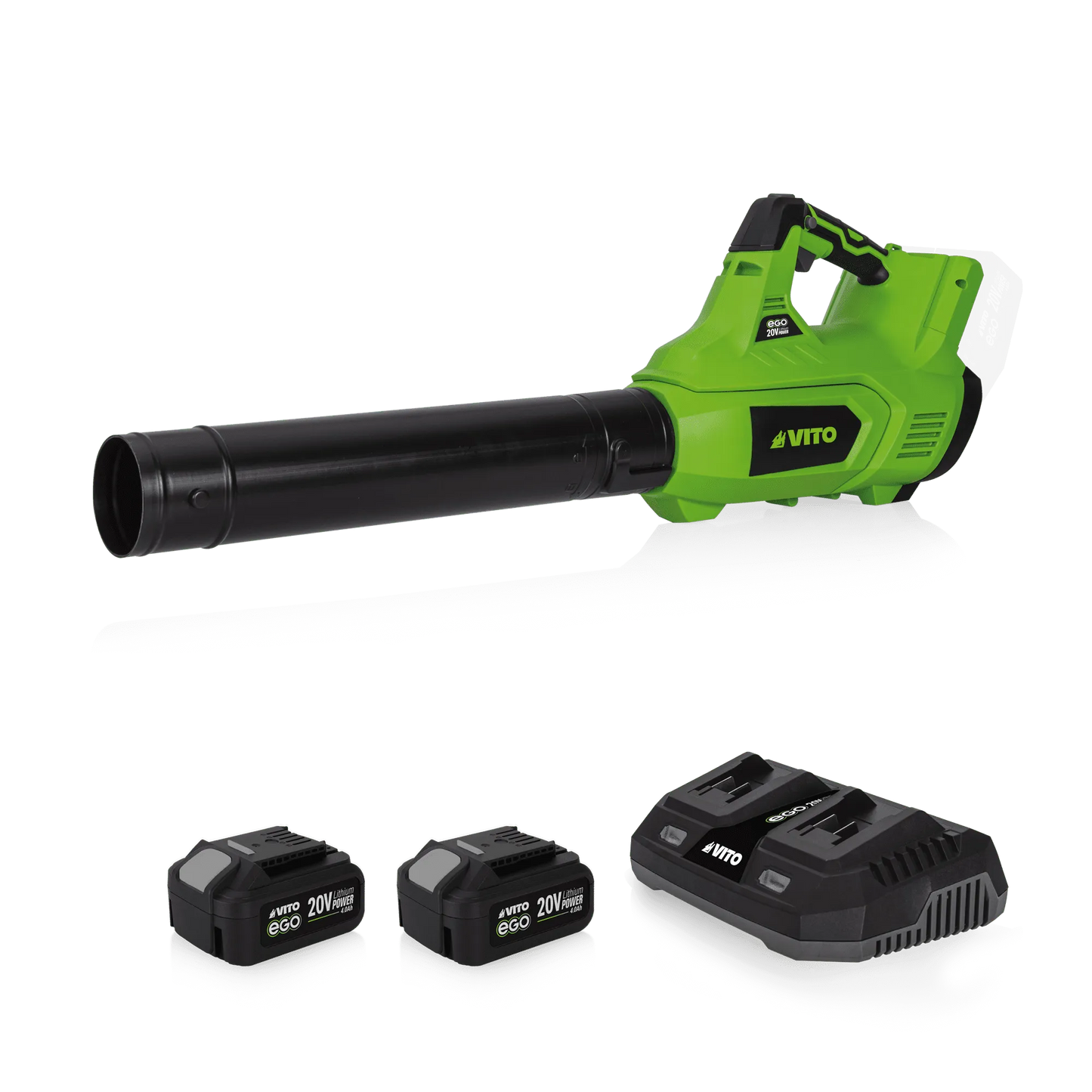 SOPLADOR EGO 40V LI CON 2 BATERÍAS Y CARGADOR DOBLE