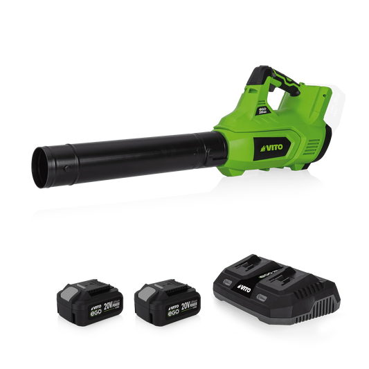 SOPLADOR EGO 40V LI CON 2 BATERÍAS Y CARGADOR DOBLE