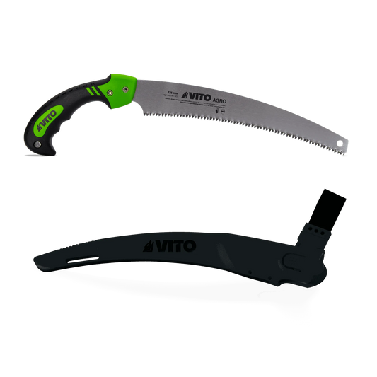 SERRUCHO DE PODA DENTADO JAPONÉS CON MANGO BIMATERIAL Y FUNDA 275MM